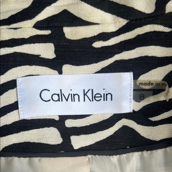 Calvin Klein Zebra Print Blazer Jacket - 8 - Picture 5 of 6